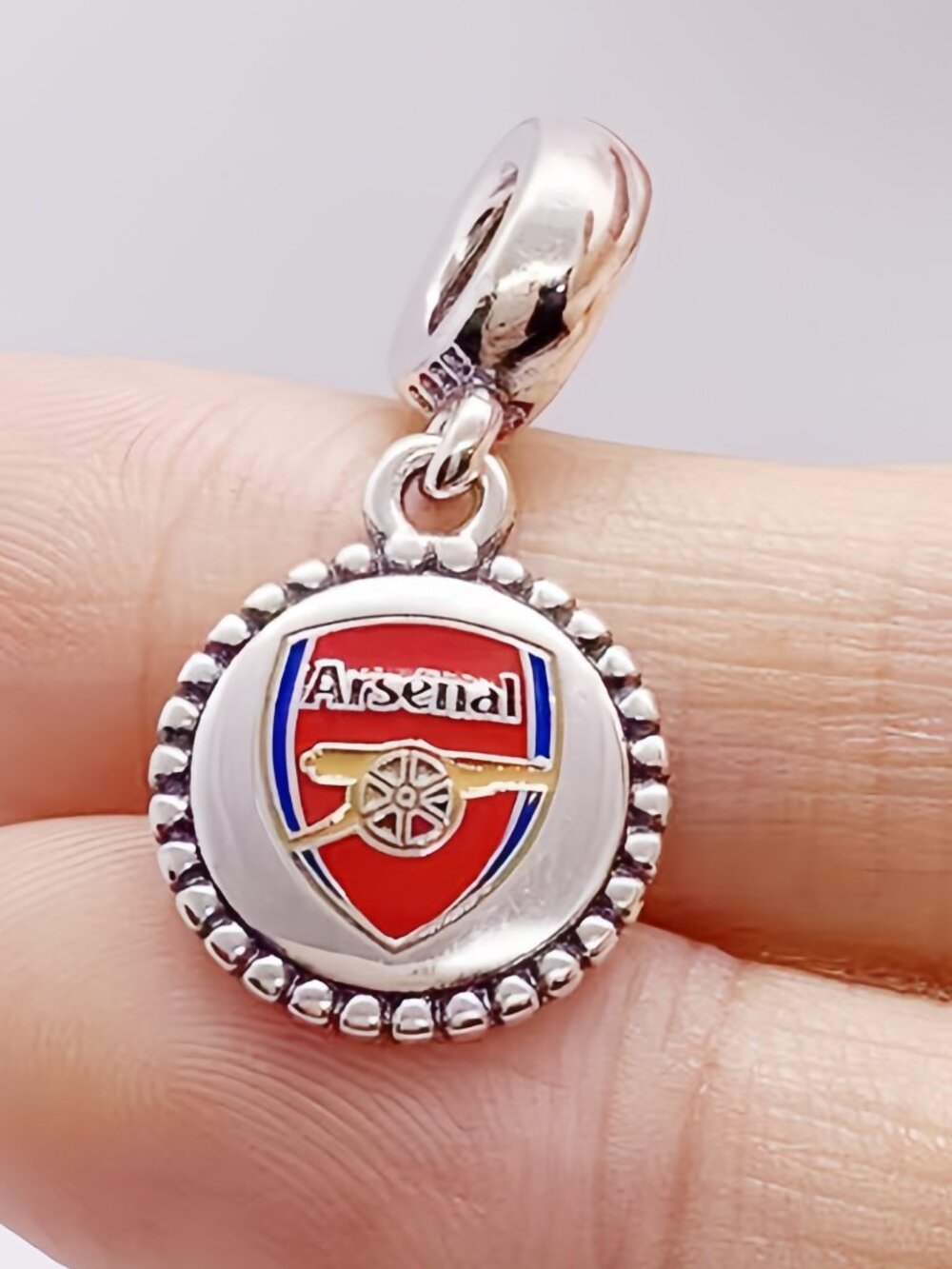 Pandora Arsenal Charm Football Fan Supporter Custom 925 Sterling Silver Gift
